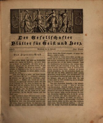 Der Gesellschafter oder Blätter für Geist und Herz Mittwoch 8. Januar 1823