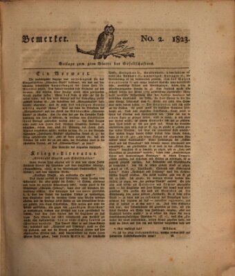 Der Gesellschafter oder Blätter für Geist und Herz Mittwoch 8. Januar 1823