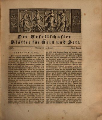 Der Gesellschafter oder Blätter für Geist und Herz Montag 13. Januar 1823