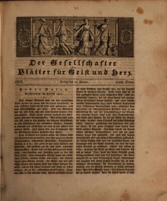 Der Gesellschafter oder Blätter für Geist und Herz Freitag 17. Januar 1823