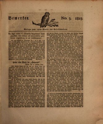 Der Gesellschafter oder Blätter für Geist und Herz Freitag 24. Januar 1823