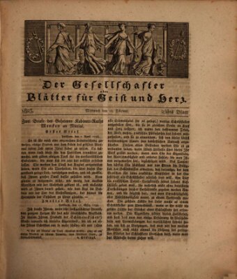 Der Gesellschafter oder Blätter für Geist und Herz Mittwoch 12. Februar 1823