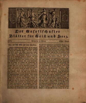 Der Gesellschafter oder Blätter für Geist und Herz Freitag 14. Februar 1823