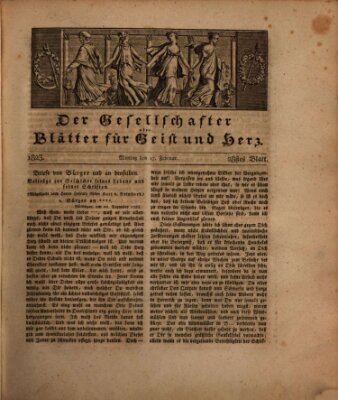 Der Gesellschafter oder Blätter für Geist und Herz Montag 17. Februar 1823