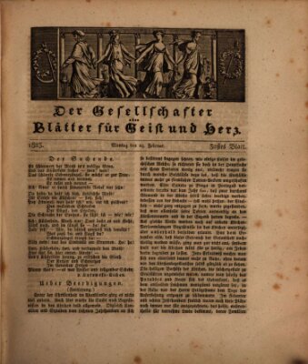 Der Gesellschafter oder Blätter für Geist und Herz Montag 24. Februar 1823