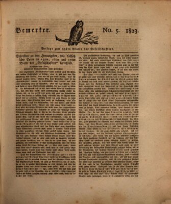 Der Gesellschafter oder Blätter für Geist und Herz Mittwoch 26. Februar 1823