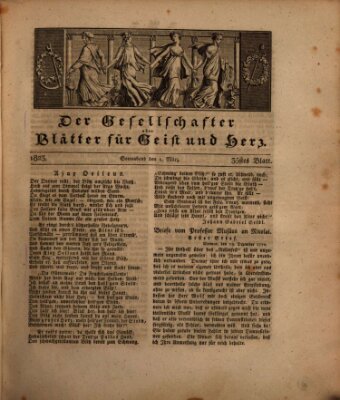 Der Gesellschafter oder Blätter für Geist und Herz Samstag 1. März 1823