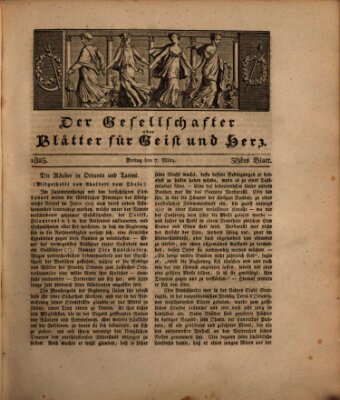 Der Gesellschafter oder Blätter für Geist und Herz Freitag 7. März 1823