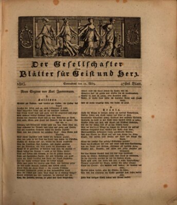 Der Gesellschafter oder Blätter für Geist und Herz Samstag 22. März 1823