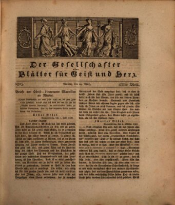 Der Gesellschafter oder Blätter für Geist und Herz Montag 24. März 1823