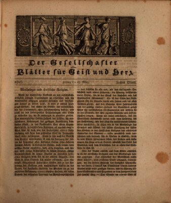 Der Gesellschafter oder Blätter für Geist und Herz Freitag 28. März 1823