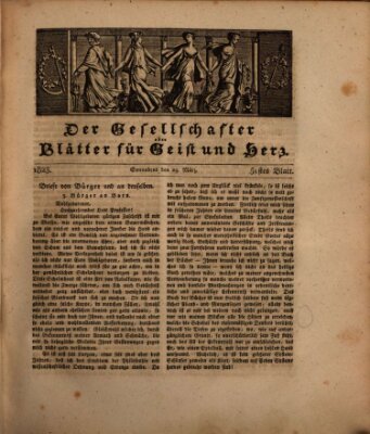 Der Gesellschafter oder Blätter für Geist und Herz Samstag 29. März 1823