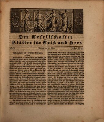 Der Gesellschafter oder Blätter für Geist und Herz Montag 31. März 1823