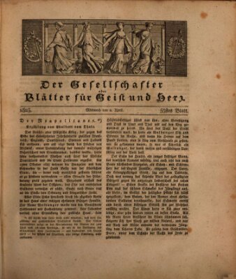 Der Gesellschafter oder Blätter für Geist und Herz Mittwoch 2. April 1823