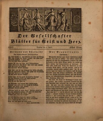 Der Gesellschafter oder Blätter für Geist und Herz Montag 7. April 1823