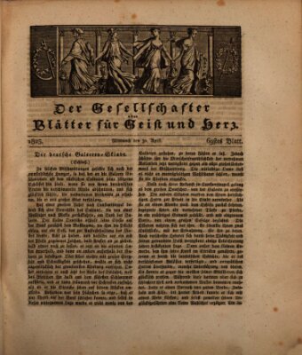 Der Gesellschafter oder Blätter für Geist und Herz Mittwoch 30. April 1823