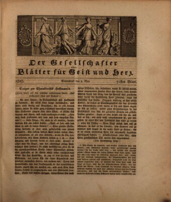 Der Gesellschafter oder Blätter für Geist und Herz Samstag 3. Mai 1823