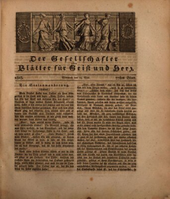 Der Gesellschafter oder Blätter für Geist und Herz Mittwoch 14. Mai 1823