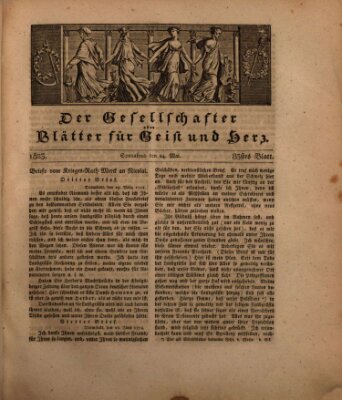 Der Gesellschafter oder Blätter für Geist und Herz Samstag 24. Mai 1823