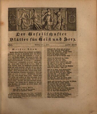 Der Gesellschafter oder Blätter für Geist und Herz Montag 9. Juni 1823