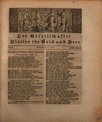 Der Gesellschafter oder Blätter für Geist und Herz Mittwoch 11. Juni 1823