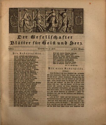 Der Gesellschafter oder Blätter für Geist und Herz Mittwoch 18. Juni 1823