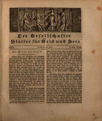 Der Gesellschafter oder Blätter für Geist und Herz Freitag 27. Juni 1823