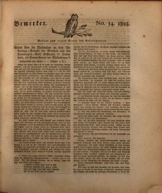 Der Gesellschafter oder Blätter für Geist und Herz Mittwoch 2. Juli 1823