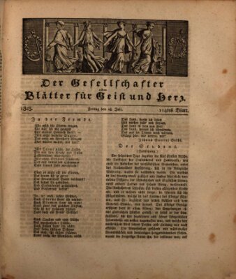 Der Gesellschafter oder Blätter für Geist und Herz Freitag 18. Juli 1823