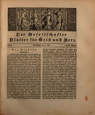 Der Gesellschafter oder Blätter für Geist und Herz Samstag 19. Juli 1823