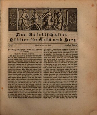 Der Gesellschafter oder Blätter für Geist und Herz Mittwoch 30. Juli 1823