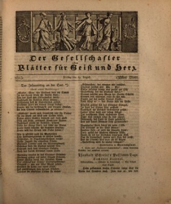 Der Gesellschafter oder Blätter für Geist und Herz Freitag 29. August 1823