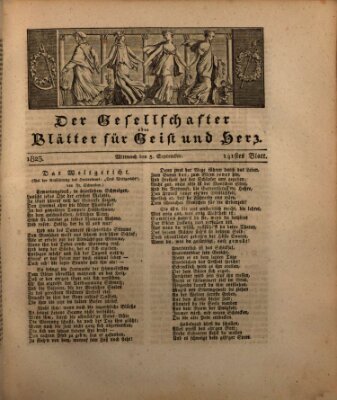 Der Gesellschafter oder Blätter für Geist und Herz Mittwoch 3. September 1823