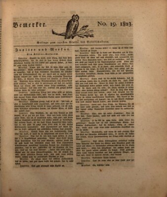 Der Gesellschafter oder Blätter für Geist und Herz Mittwoch 3. September 1823