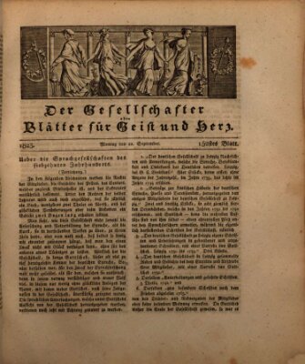 Der Gesellschafter oder Blätter für Geist und Herz Montag 22. September 1823