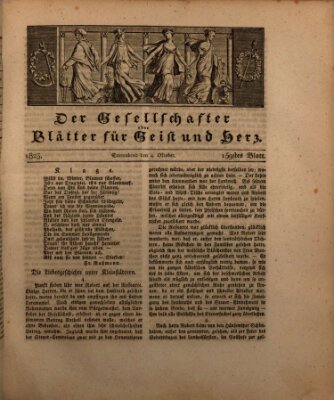 Der Gesellschafter oder Blätter für Geist und Herz Samstag 4. Oktober 1823