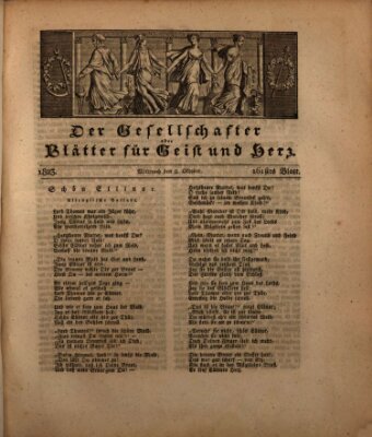 Der Gesellschafter oder Blätter für Geist und Herz Mittwoch 8. Oktober 1823