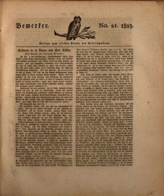 Der Gesellschafter oder Blätter für Geist und Herz Mittwoch 8. Oktober 1823