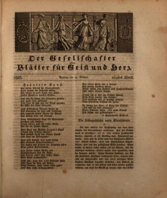 Der Gesellschafter oder Blätter für Geist und Herz Montag 13. Oktober 1823