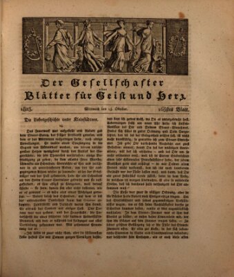 Der Gesellschafter oder Blätter für Geist und Herz Mittwoch 15. Oktober 1823