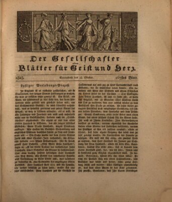 Der Gesellschafter oder Blätter für Geist und Herz Samstag 18. Oktober 1823