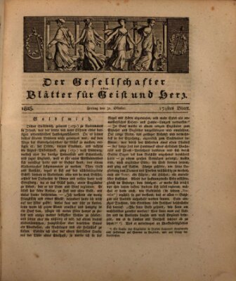 Der Gesellschafter oder Blätter für Geist und Herz Freitag 31. Oktober 1823