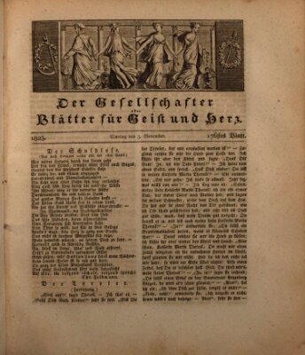 Der Gesellschafter oder Blätter für Geist und Herz Montag 3. November 1823