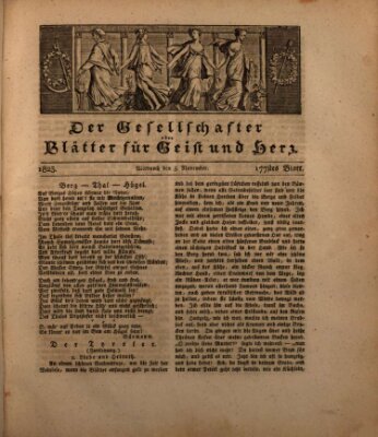 Der Gesellschafter oder Blätter für Geist und Herz Mittwoch 5. November 1823