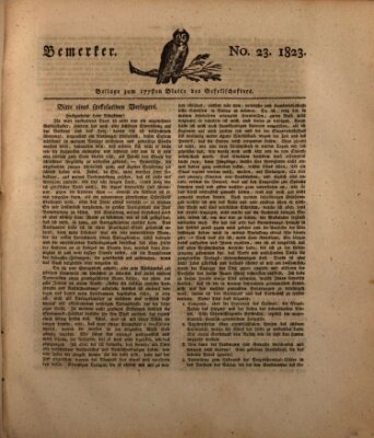 Der Gesellschafter oder Blätter für Geist und Herz Mittwoch 5. November 1823