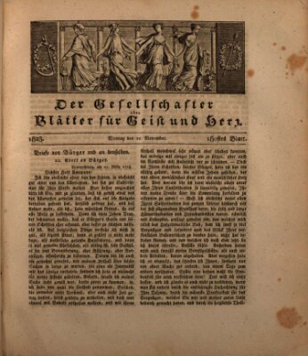 Der Gesellschafter oder Blätter für Geist und Herz Montag 10. November 1823