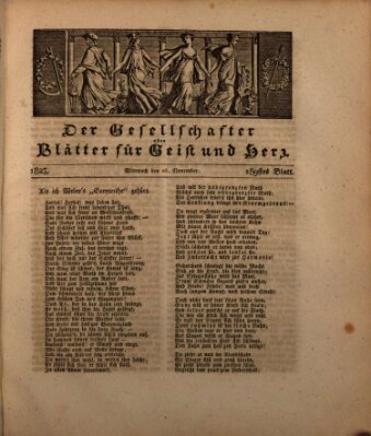 Der Gesellschafter oder Blätter für Geist und Herz Mittwoch 26. November 1823