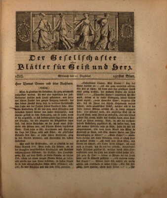 Der Gesellschafter oder Blätter für Geist und Herz Mittwoch 10. Dezember 1823