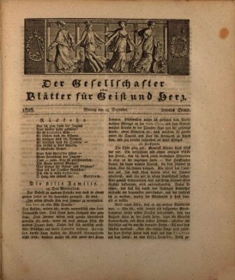 Der Gesellschafter oder Blätter für Geist und Herz Montag 15. Dezember 1823