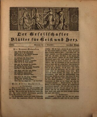 Der Gesellschafter oder Blätter für Geist und Herz Mittwoch 17. Dezember 1823